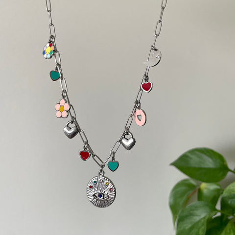 Evil Eye Colourful Charm Necklace