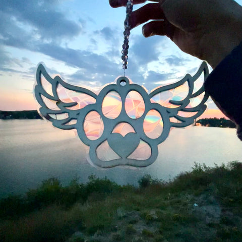 Winged Paw Suncatcher