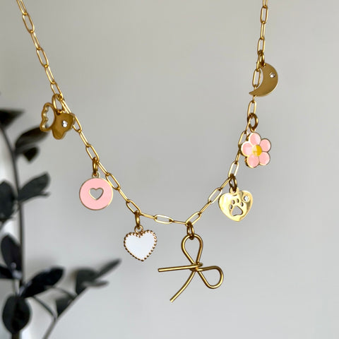 Spring Charm Necklace in Gold