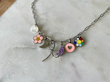 Happy Vibes Charm Necklace in Silver