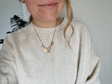 Happy Vibes Charm Necklace in Gold