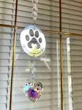 Paw Prints on our Hearts Suncatcher